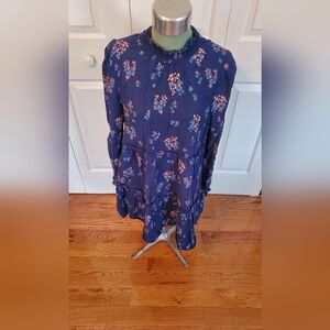 Free People Navy Floral Dress